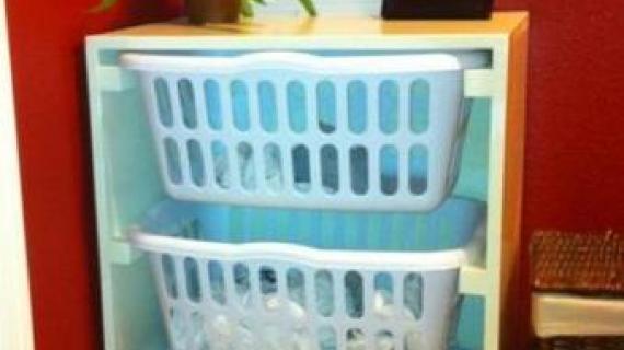 Ana White Brook Laundry Basket Dresser {Building}