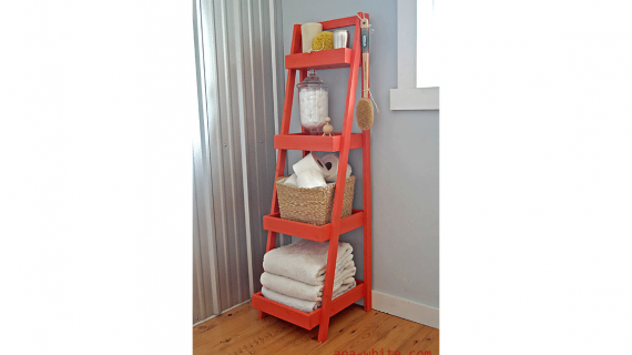 diy painters ladder shelf plans