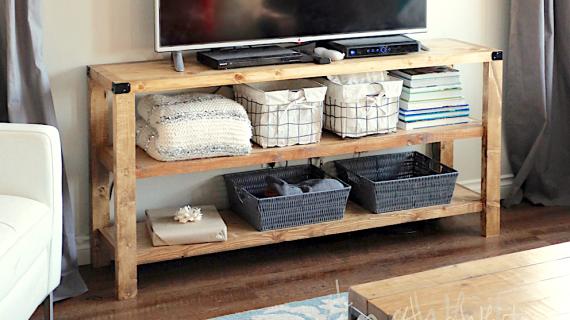 rustic console table plans