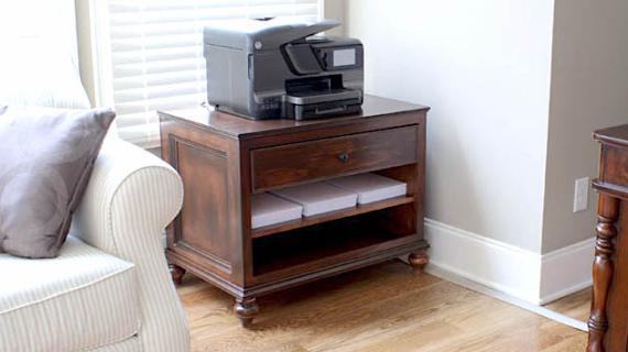 diy printer cabinet or large end table