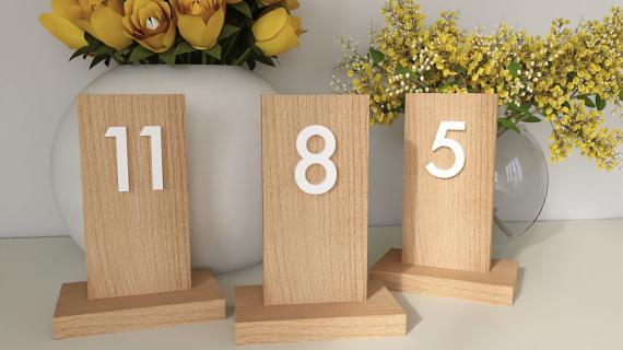 wood table numbers for wedding diy 