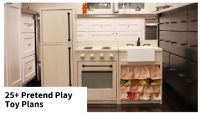 pretend play wood toy plans play kitchen plans play stands 