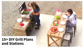 diy outdoor grill stations free plans