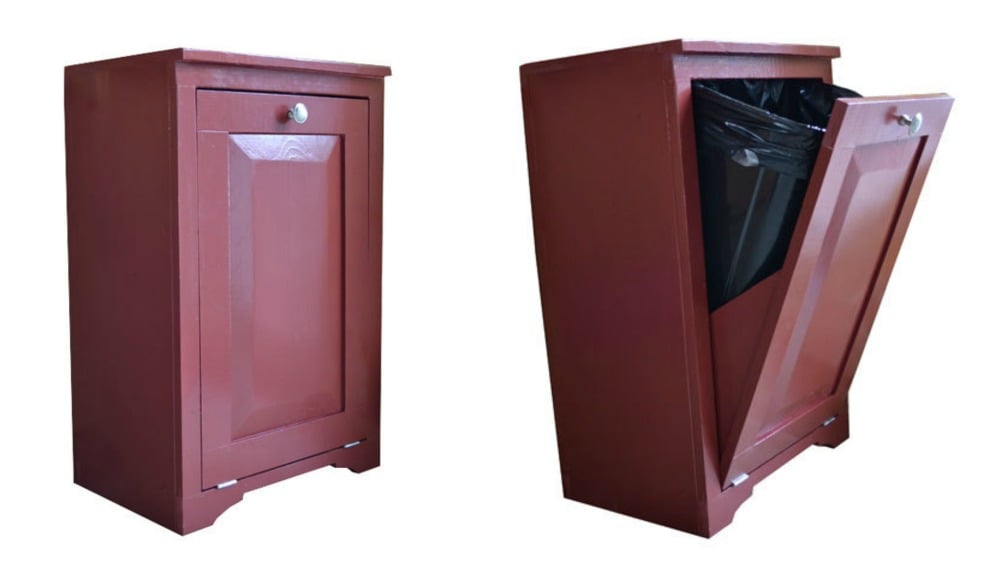 Double Tilt Out Kitchen Trash Can Storage Cabinet Laundry Hamper Sorter  Cabinet