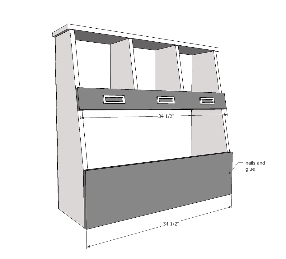 toy box bookshelf combo plans