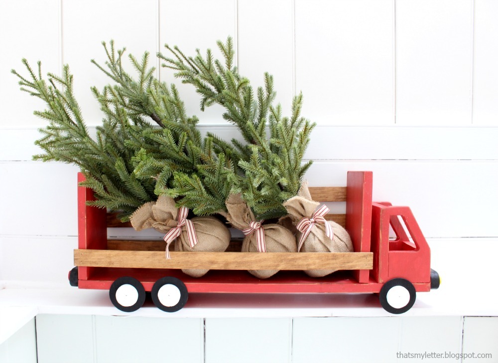 christmas truck shelf