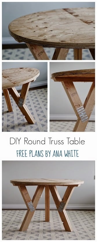 modern industrial round table diy plans