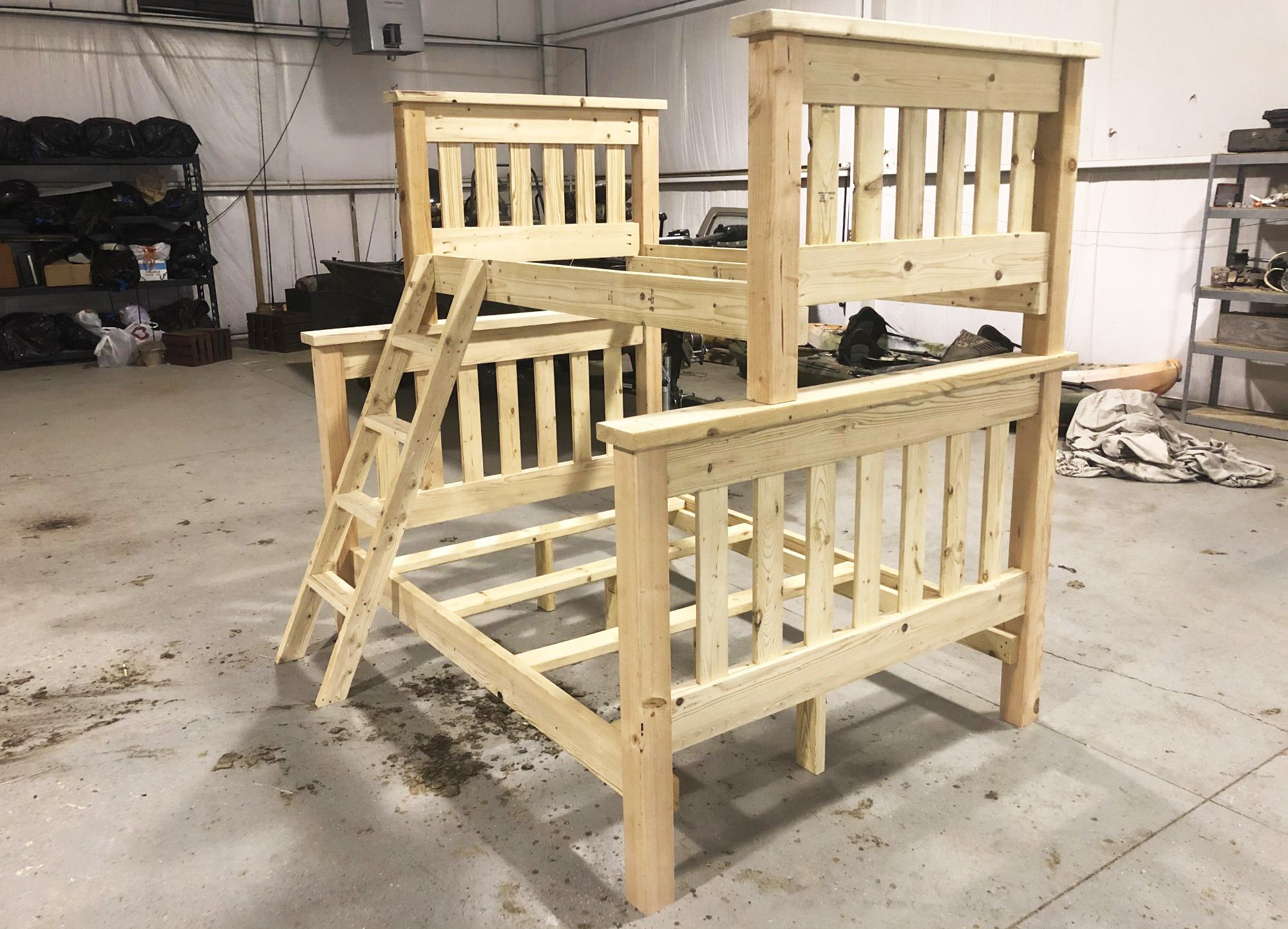 Simple Bunk Bed Plans Twin Over Full, Full Twin Bunk Bed Wood