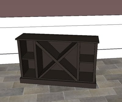 Big X Wine Cabinet Base