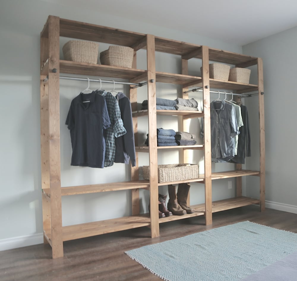 Wood Closet Shelving