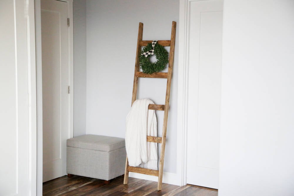 blanket ladder diy plans ana white